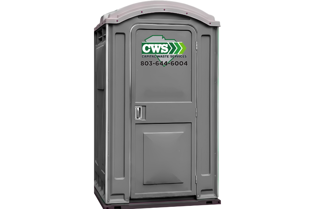 Standard single stall portable restroom rental from Capital Waste Services.